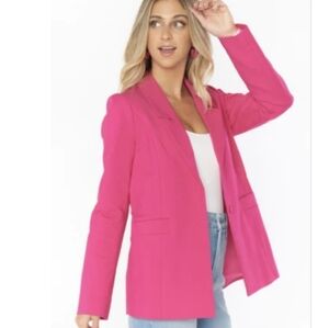 Show Me Your Mumu Major Blazer Women's Medium Hot Pink Fuschia Coat Jacket